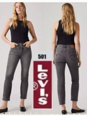 Levi's Wedgie Women's Straight Leg Jeans - Washed Black size 25